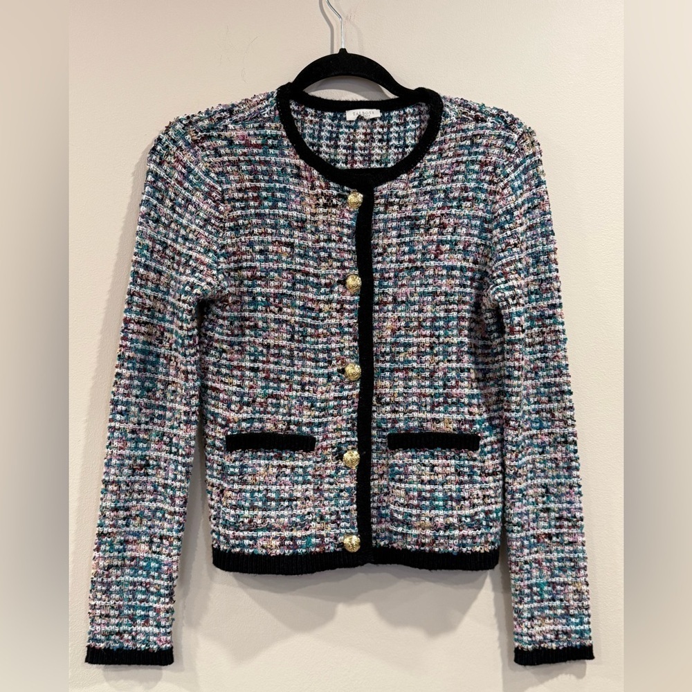 🔥Talbots Multicolor Tweed Jacket with Gold Buttons Sz XS EUC🔥